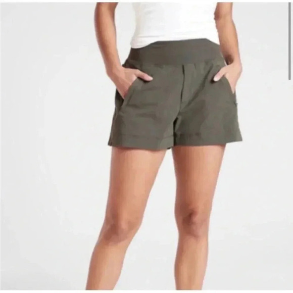Althleta Olive green Trekkie North shorts - Picture 2 of 8